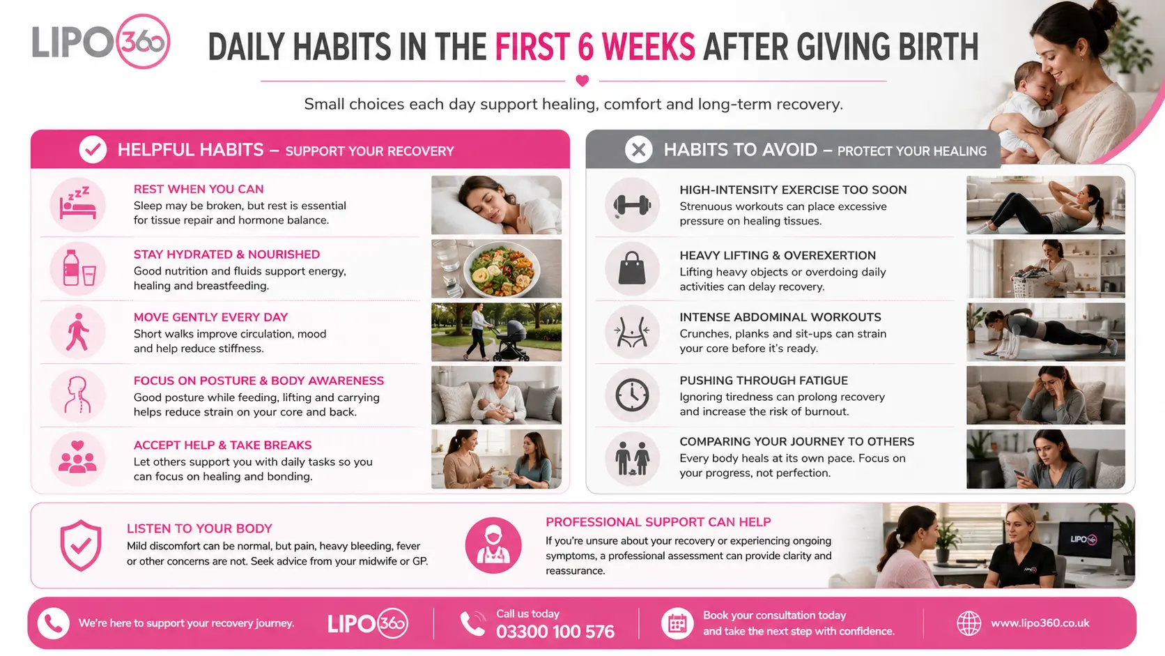 What to Do (and Avoid) in the First 6 Weeks After Giving Birth To Avoid Diastasis Recti 3 First 6 Weeks After Giving Birth To Avoid Diastasis Recti Thurrock Park : Daily Habits in the First 6 Weeks After Giving Birth